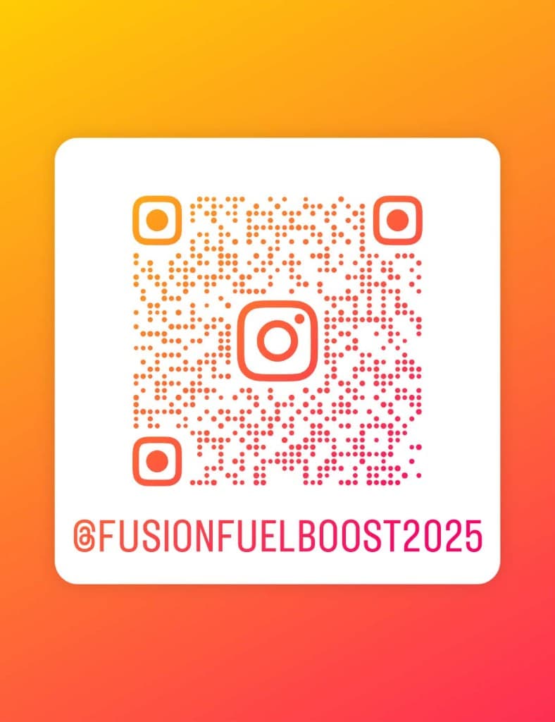 Scan to follow @fusionfuelandboostco on Instagram